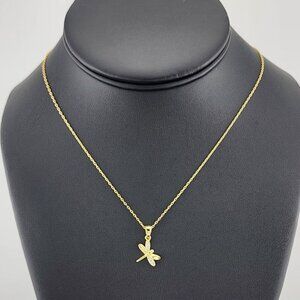 Delicate Sterling Silver 925 Dragonfly Necklace – Brand New